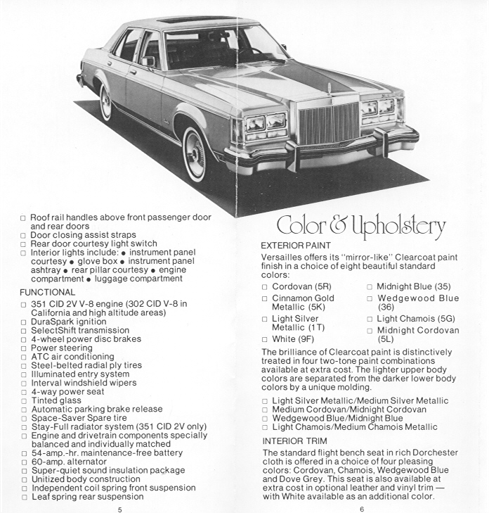 1977 Lincoln Versailles Brochure Page 2